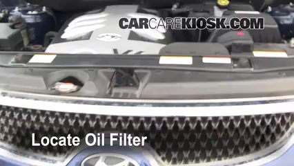 Oil & Filter Change Hyundai Veracruz (2007-2012) - 2008 Hyundai ...